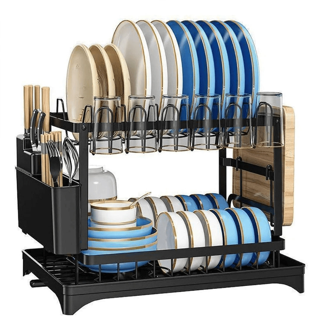 Escurridor de Platos 2 Niveles con Desagote