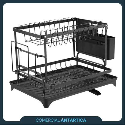 Escurridor de Platos 2 Niveles con Desagote
