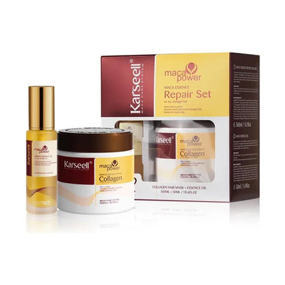 Karseell Repair Set Mascarilla Capilar Colageno 500ml + Oleo 50ml Set Pack